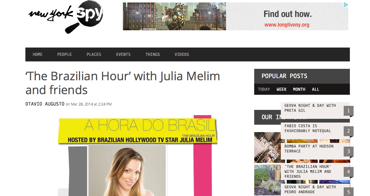 NY SPY - Brazilian Hour http://newyorkspy.com/2014/03/julia-melim-and-the-brazilian-hour/