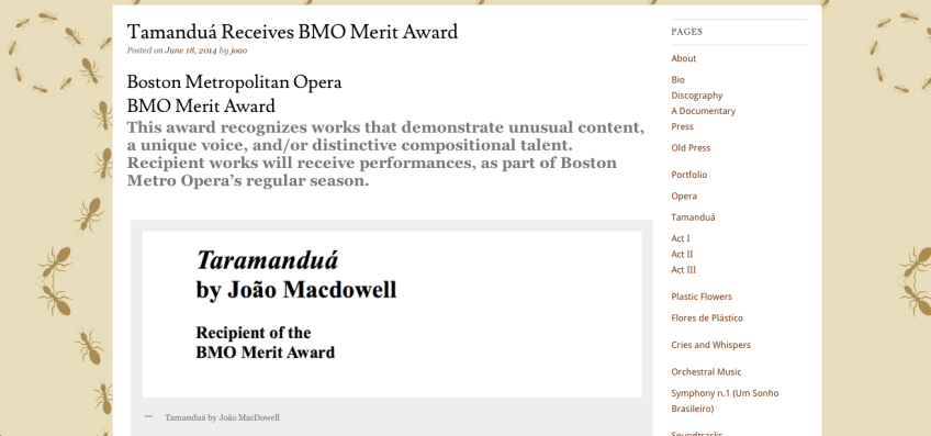 BOSTON METROPOLITAN OPERA - Merit Award - http://www.bostonmetroopera.com